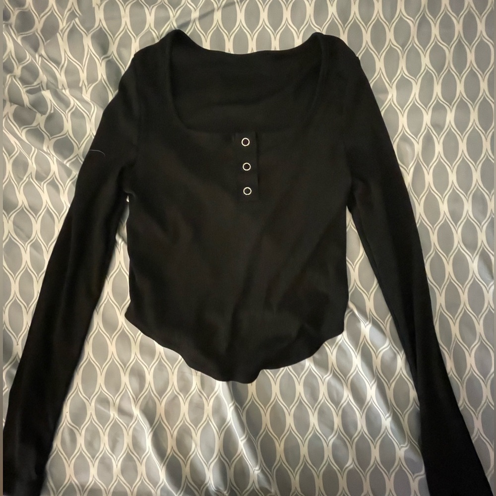 Black long sleeve top